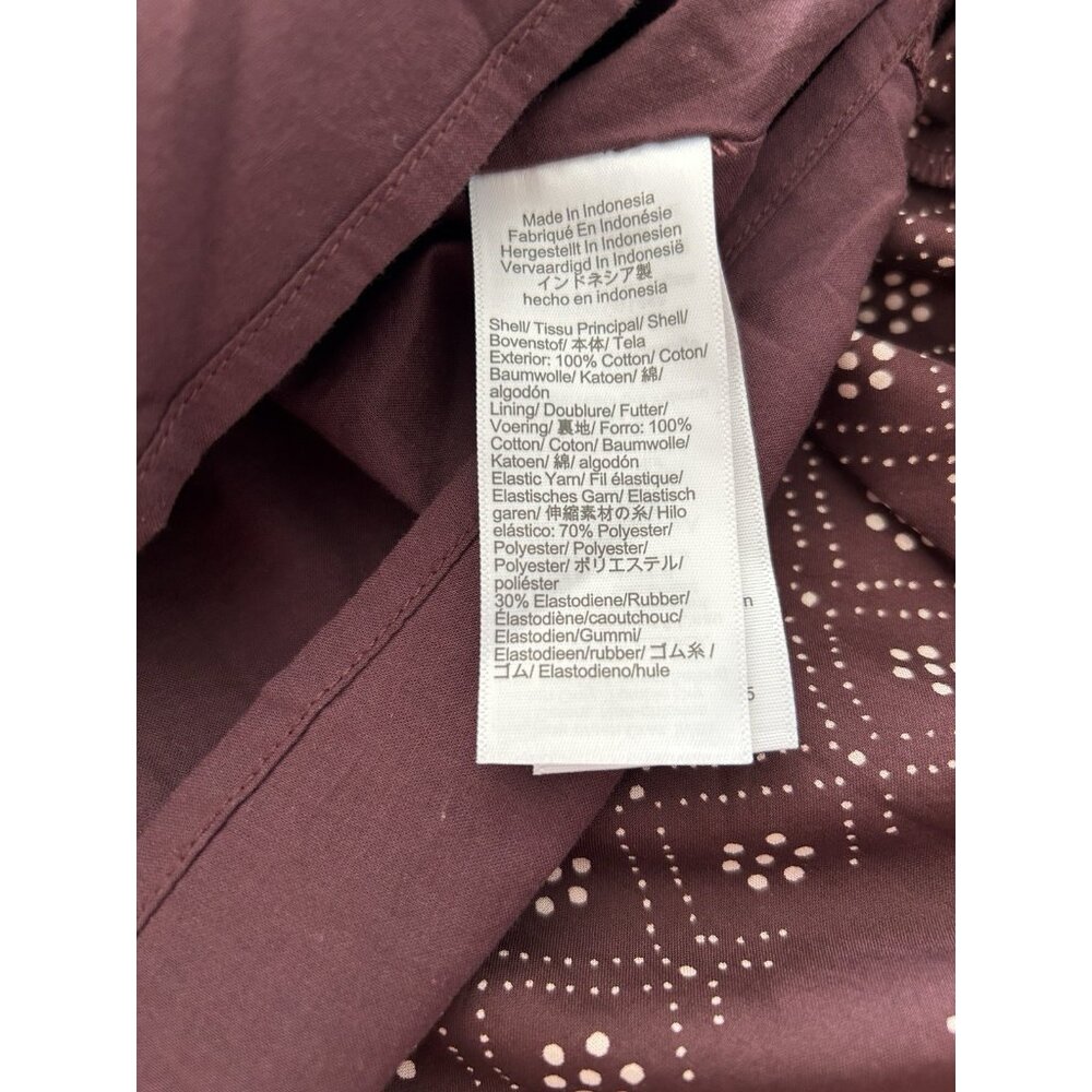 Madewell $158 Selena Midi Dress Smocked Daisy Print Plum Purple Pockets Size L - Picture 10 of 10